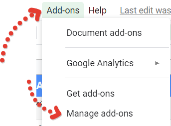Установка Google Analytics Addon в Гугл Таблицах