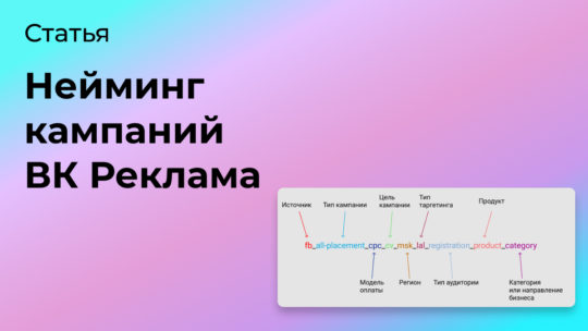 Значение нейминга кампаний при настройке рекламы в ВК