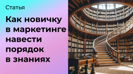 Как новичку в маркетинге навести порядок в знаниях и выстроить эффективную систему