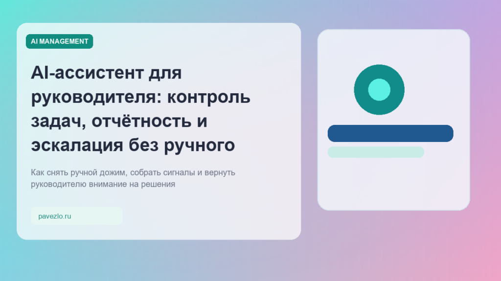 Обложка статьи про AI-ассистента для руководителя и управленческий контроль