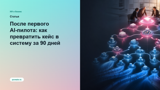 После первого AI-пилота: как превратить кейс в систему за 90 дней