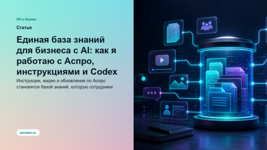 Единая база знаний для бизнеса с AI: как я работаю с Аспро, инструкциями и Codex
