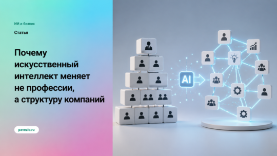Почему искусственный интеллект меняет не профессии, а структуру компаний