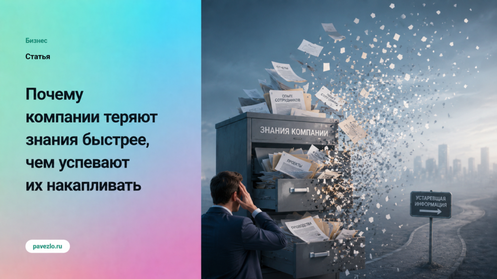Почему компании теряют знания быстрее, чем успевают их накапливать