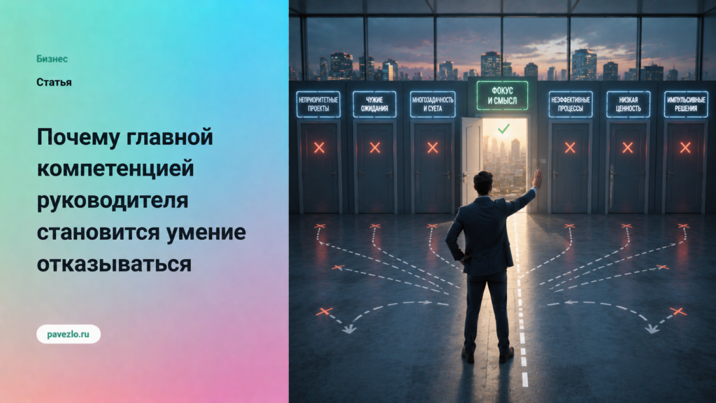 Почему главной компетенцией руководителя становится умение отказываться