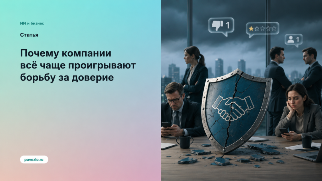 Почему компании всё чаще проигрывают борьбу за доверие
