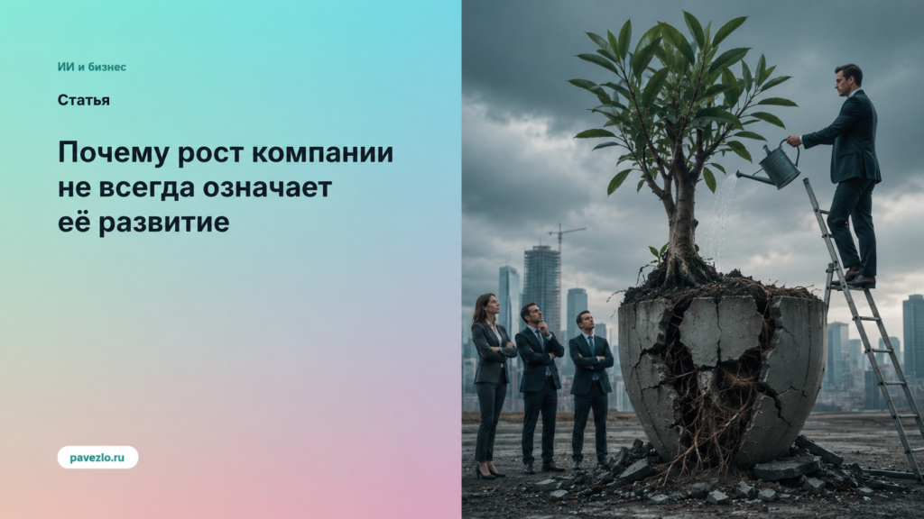 Почему рост компании не всегда означает её развитие