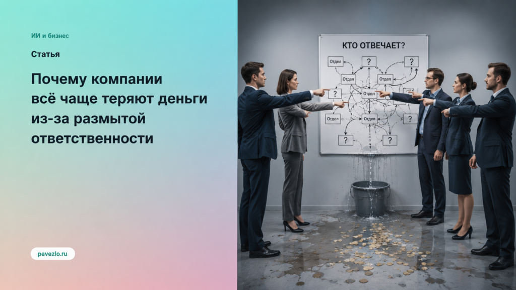 Почему компании всё чаще теряют деньги из-за размытой ответственности