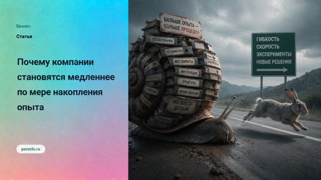 Почему компании становятся медленнее по мере накопления опыта