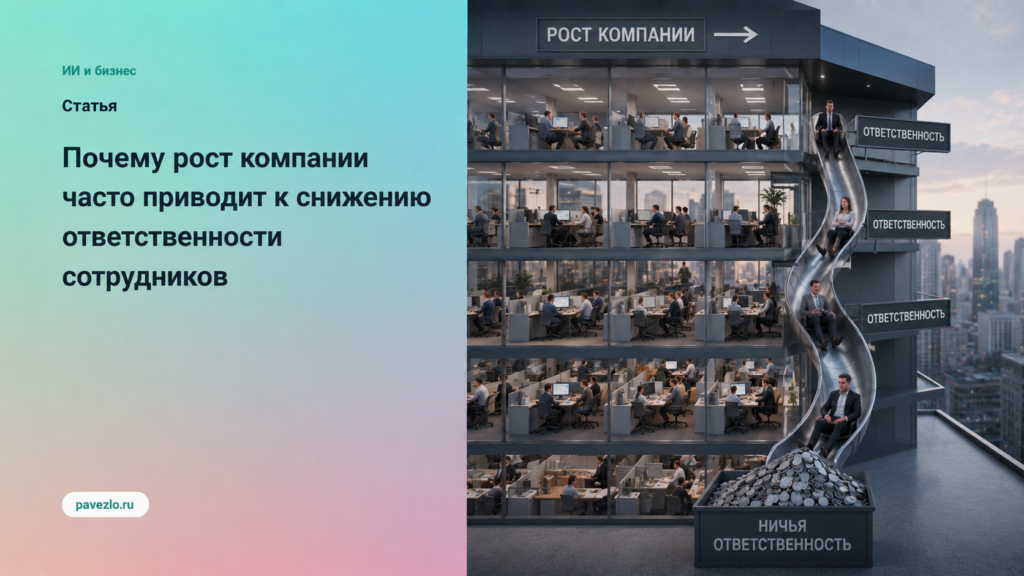 Почему рост компании часто приводит к снижению ответственности сотрудников