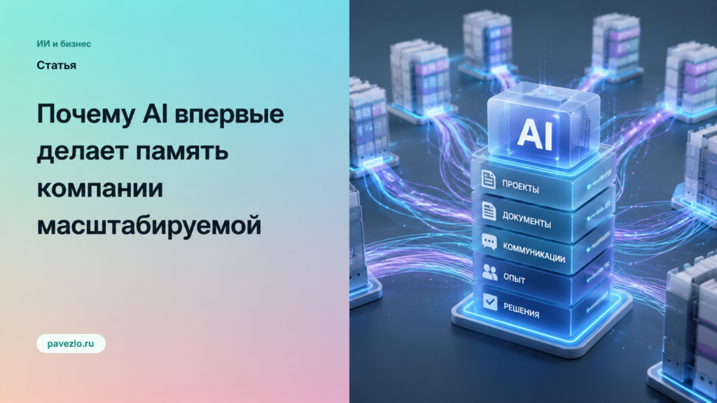 Почему AI впервые делает память компании масштабируемой