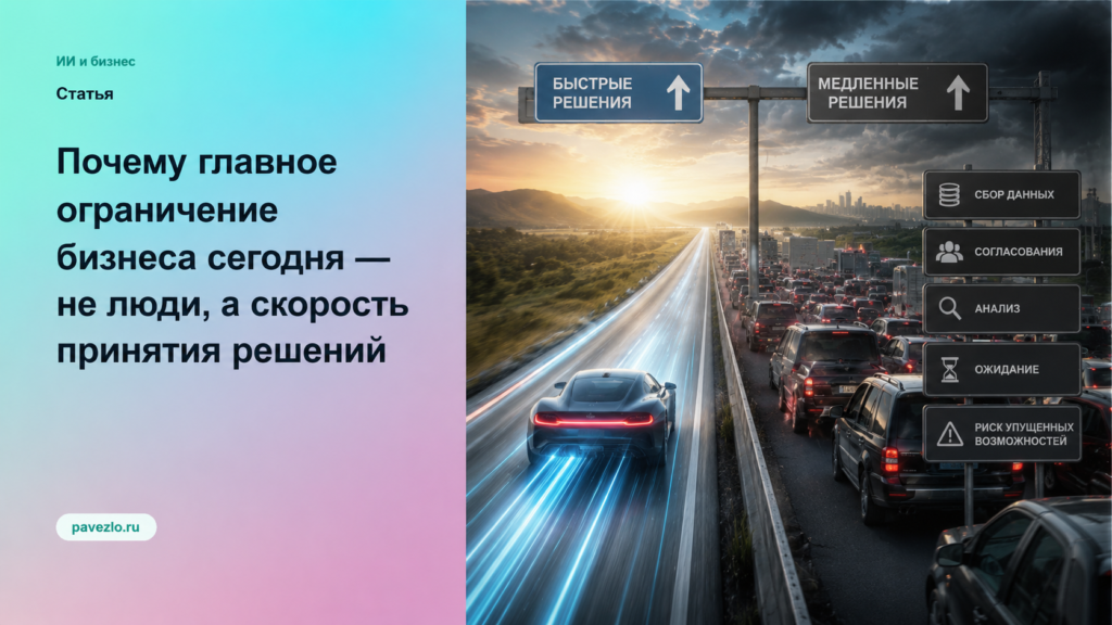 Почему главное ограничение бизнеса сегодня — не люди, а скорость принятия решений