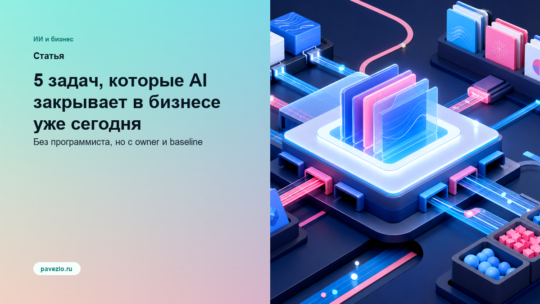 5 задач, которые AI закрывает в бизнесе уже сегодня (без программиста)