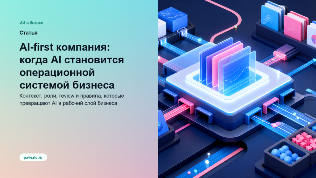 Обложка статьи: AI-first компания: когда AI становится операционной системой бизнеса