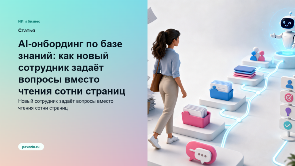 AI-онбординг по базе знаний: как новый сотрудник задаёт вопросы вместо чтения сотни страниц