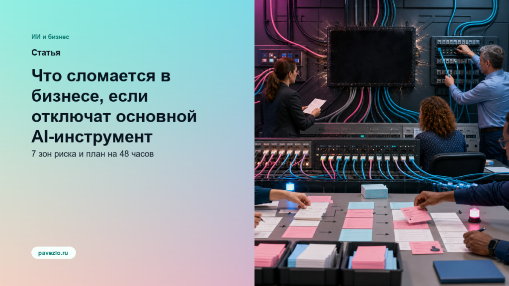 Что сломается в вашем бизнесе, если завтра отключат основной AI-инструмент: чек-лист устойчивости
