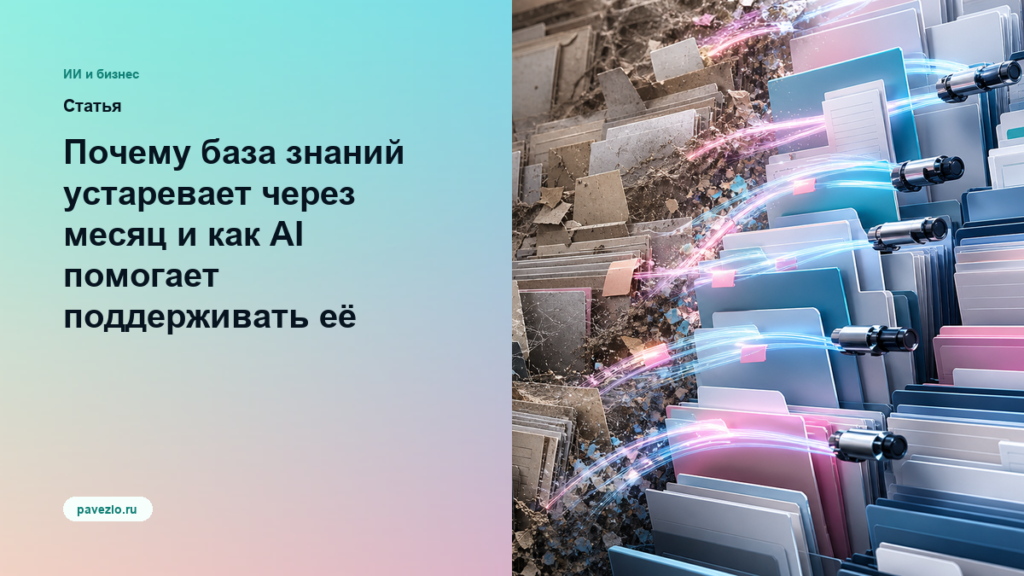 Почему база знаний устаревает через месяц и как AI помогает поддерживать её живой