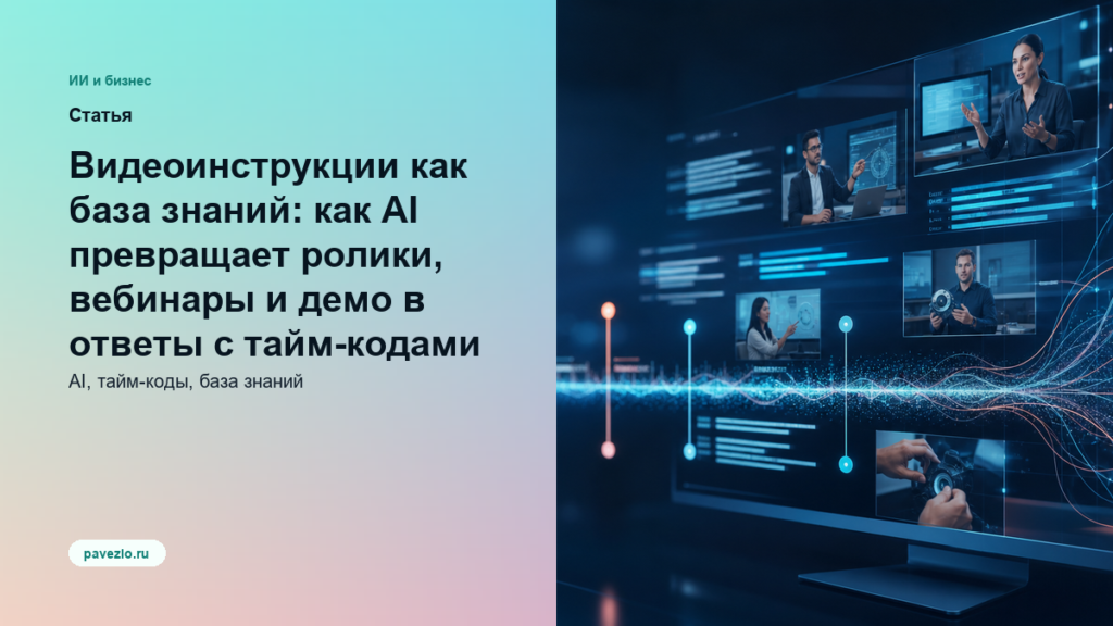 Видеоинструкции как база знаний: как AI превращает ролики, вебинары и демо в ответы с тайм-кодами