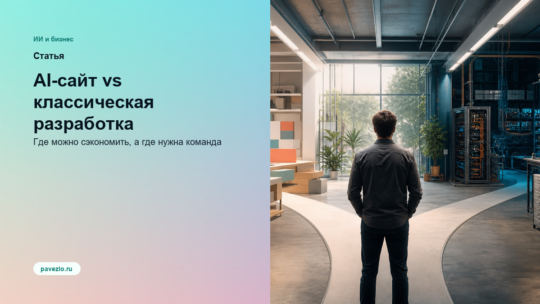 AI-сайт vs классическая разработка: когда можно сэкономить, а когда нужна полноценная команда разработки