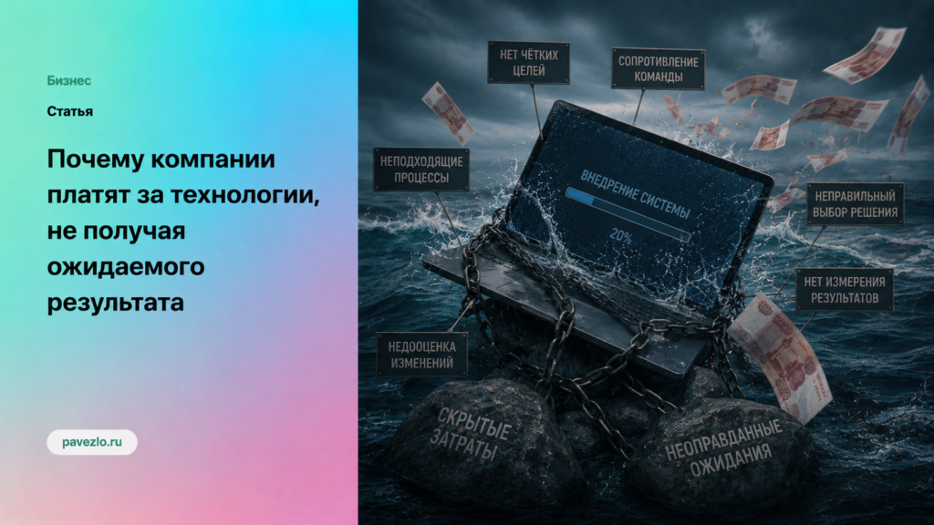 Почему компании платят за технологии, не получая ожидаемого результата