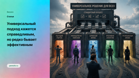 Универсальный подход кажется справедливым, но редко бывает эффективным