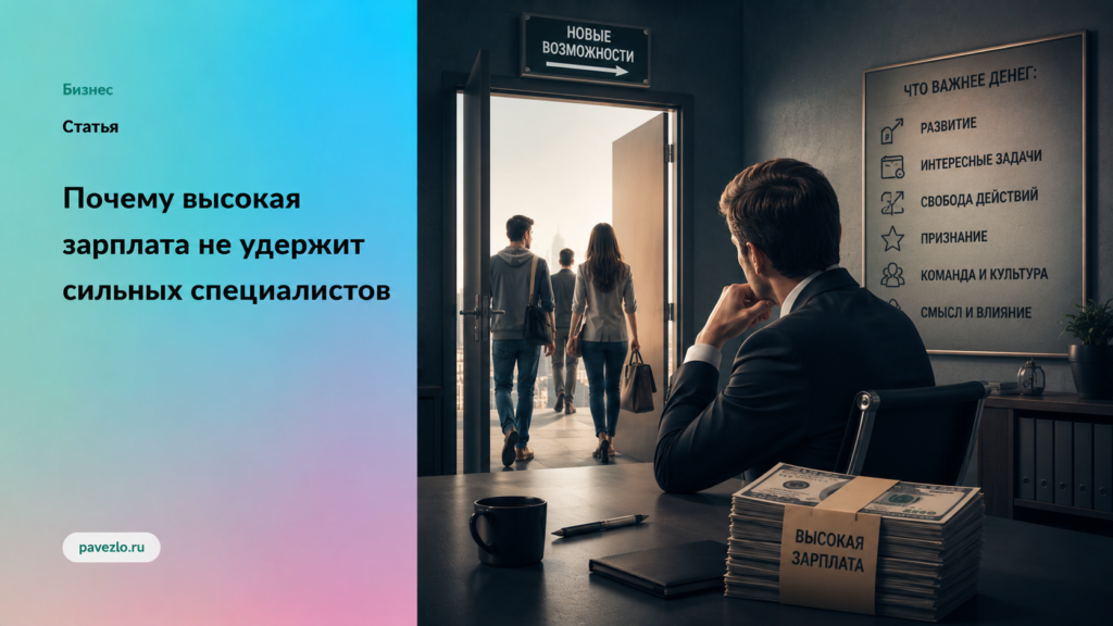 Почему высокая зарплата не удержит сильных специалистов