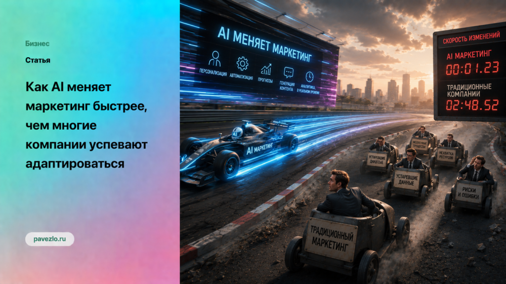 Как AI меняет маркетинг быстрее, чем многие компании успевают адаптироваться