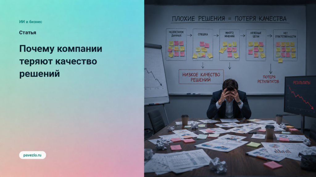 Почему компании теряют качество решений