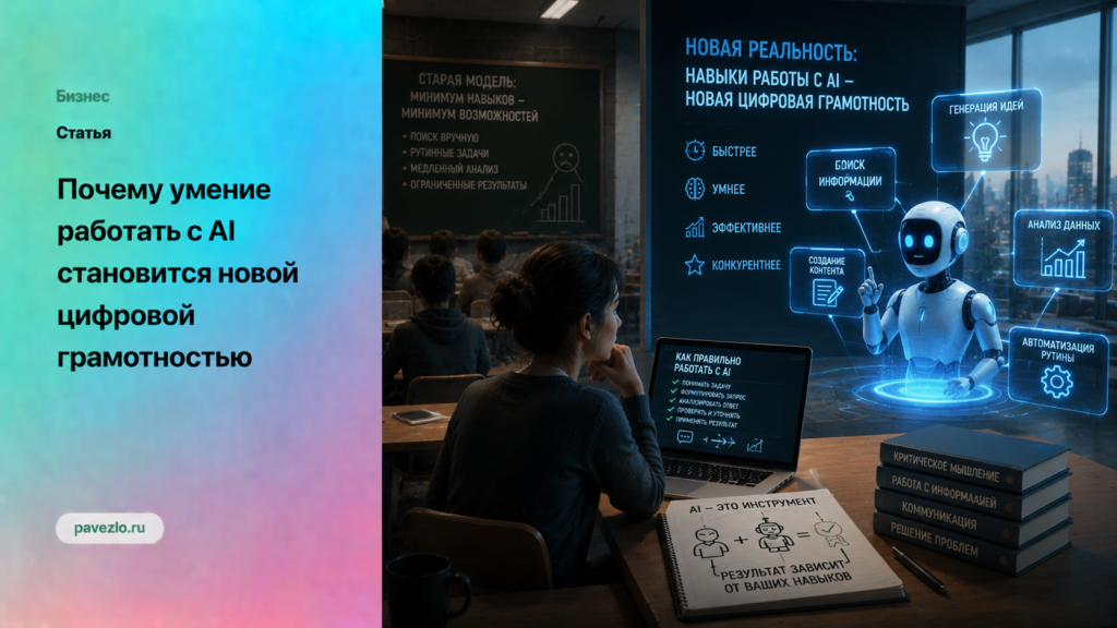 Почему умение работать с AI становится новой цифровой грамотностью