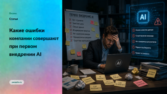 Какие ошибки компании совершают при первом внедрении AI
