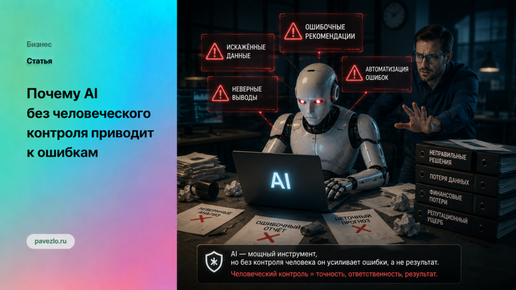 Почему AI без человеческого контроля приводит к ошибкам