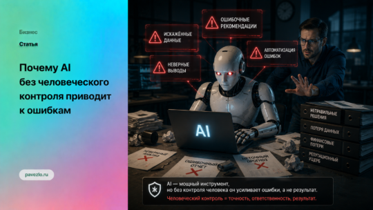 Почему AI без человеческого контроля приводит к ошибкам