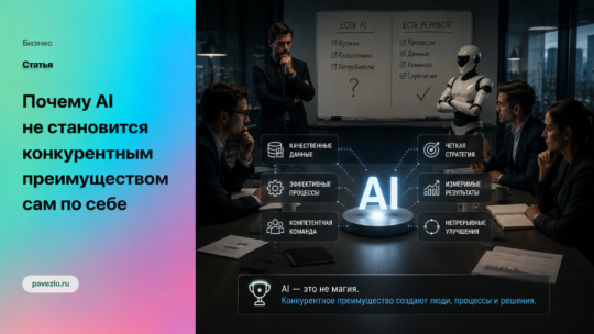 Почему AI не становится конкурентным преимуществом сам по себе