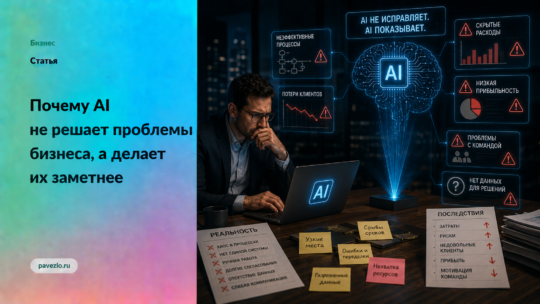Почему AI не решает проблемы бизнеса, а делает их заметнее