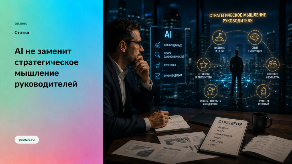 AI не заменит стратегическое мышление руководителей