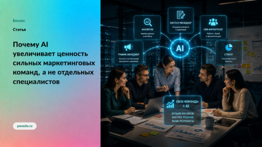 Почему AI увеличивает ценность сильных маркетинговых команд, а не отдельных специалистов