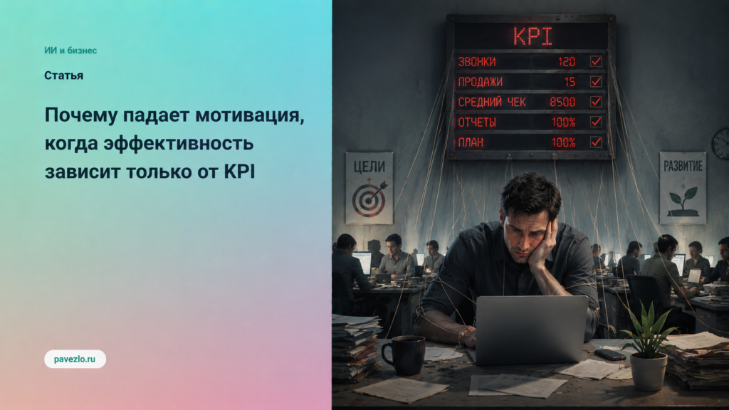 Почему падает мотивация, когда эффективность зависит только от KPI