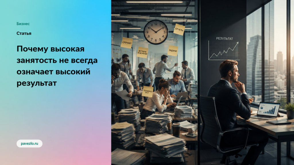 Почему высокая занятость не всегда означает высокий результат