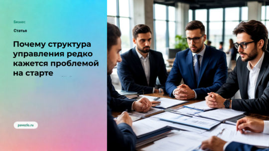 Почему структура управления бизнеса редко кажется проблемой на старте