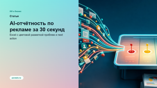 AI-отчётность по рекламе: Excel с цветовой разметкой проблем за 30 секунд