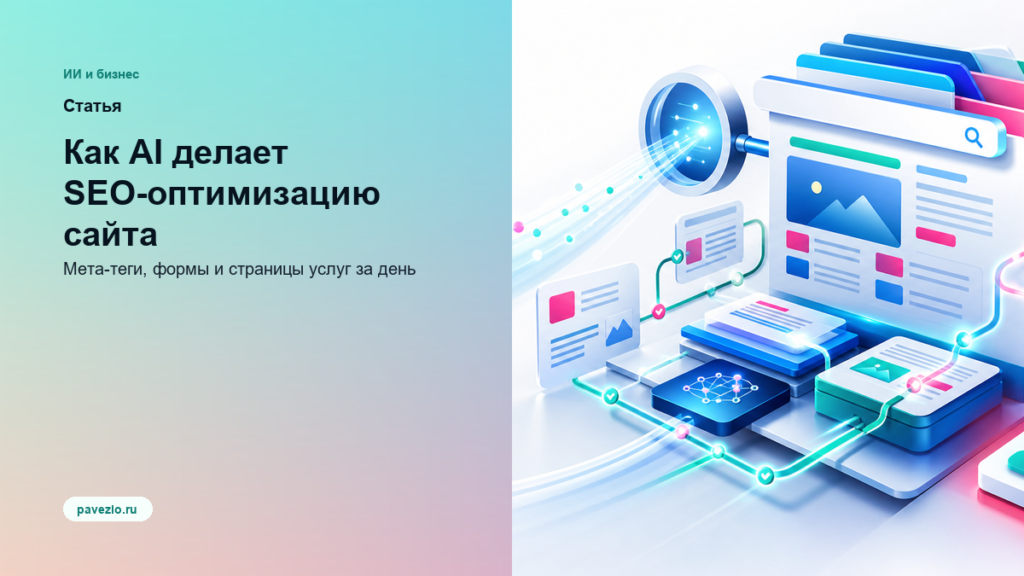 Обложка статьи: Как AI делает SEO-оптимизацию сайта