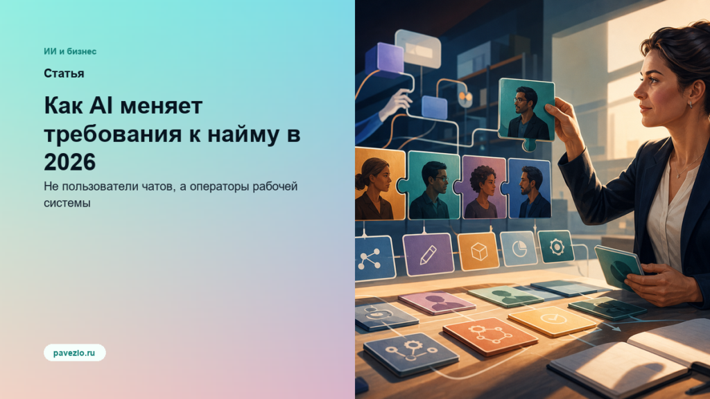 Обложка статьи: Как AI меняет требования к найму: какие навыки нужны бизнесу в 2026