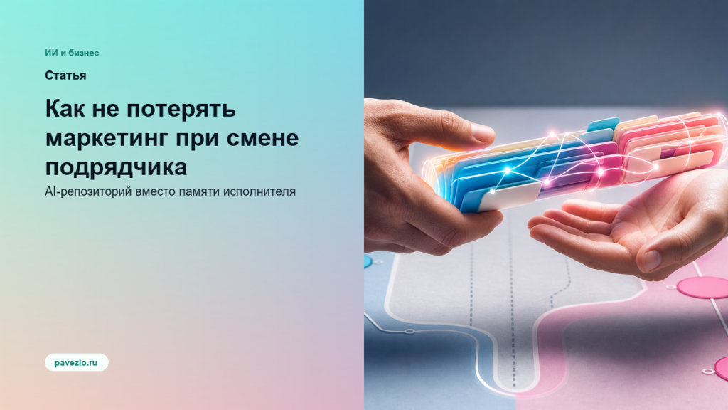 Обложка статьи: Как не потерять маркетинг при смене подрядчика
