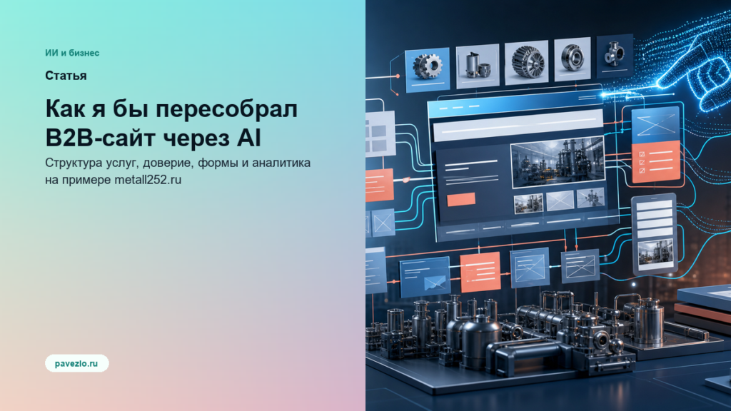 Обложка статьи: Как я бы пересобрал B2B-сайт через AI