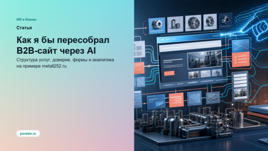 Как я бы пересобрал B2B-сайт через AI: структура, доверие и формы на примере metall252.ru