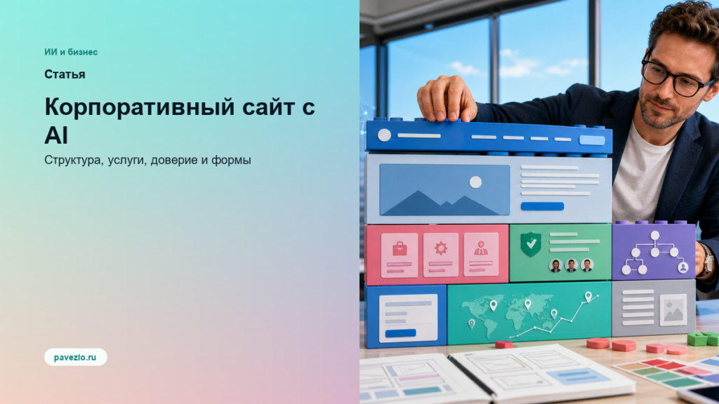 Обложка статьи: корпоративный сайт с помощью AI