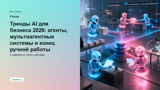 Тренды AI для бизнеса 2026: агенты, мультиагентные системы и конец ручной работы
