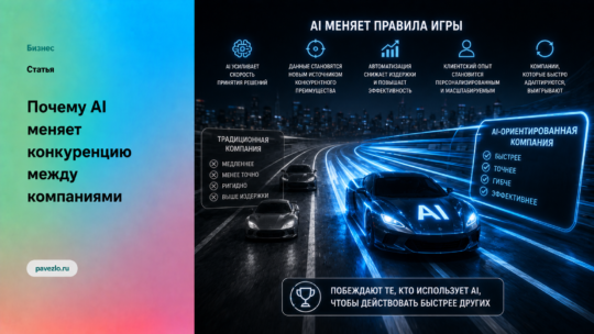 Почему AI меняет конкуренцию между компаниями