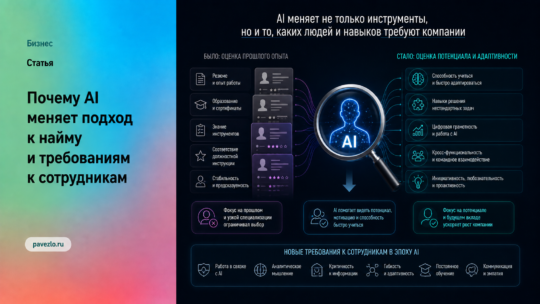 Почему AI меняет подход к найму и требованиям к сотрудникам