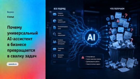 Почему универсальный AI-ассистент в бизнесе превращается в свалку задач